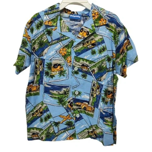 Just Friends Y2K Boy's Hawaiian VW Short Sleeve Shirt Size 3T NWT - Picture 5 of 9
